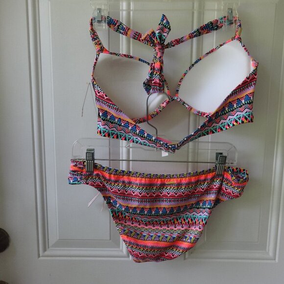 Victoria's Secret Bikini colorful print, top size 36C with push up bottom size L - Picture 5 of 14